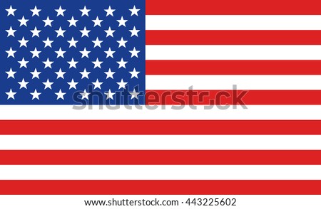 American flag or banner of the United States of America flat vector image for print