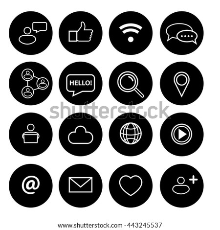 Social icons set