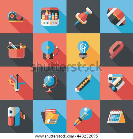 School and education icons set