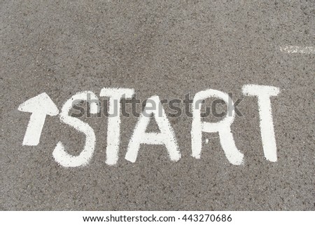 Concept of start straight for business