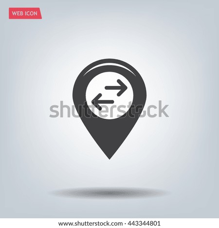 Map pointer flat icon. Vector Eps 10