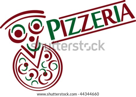 Cute pizza cartoon