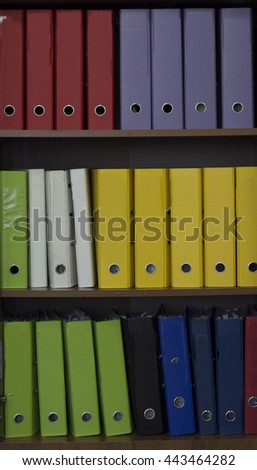 shelf with folders