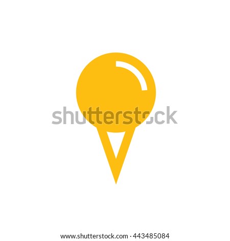 Design pin Flat icon and Logo 