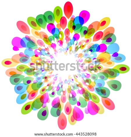 Abstract colorful flower illustration