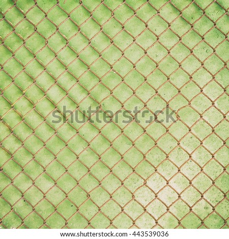 Old green metal mesh texture