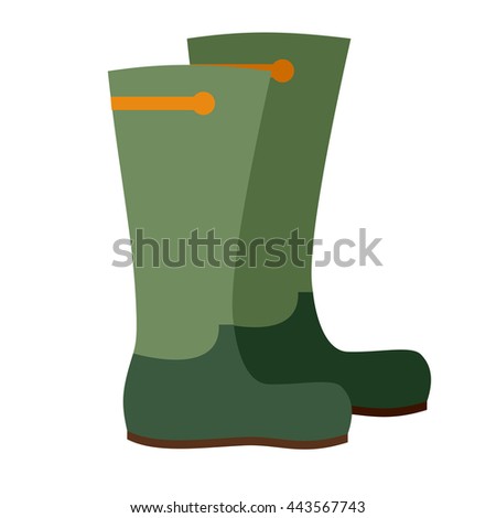 Hunting ammunition. Cartoon boots icon, vector illustration