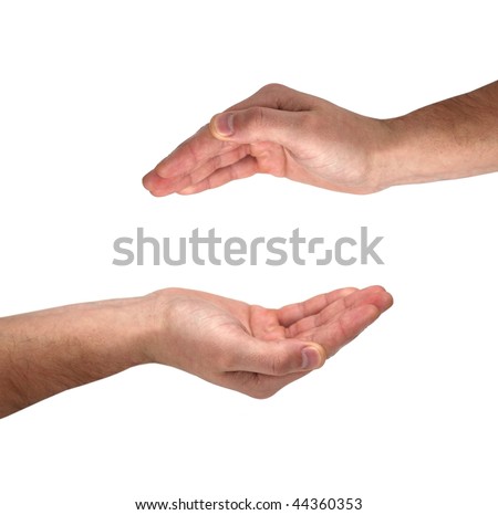   Cupped hands