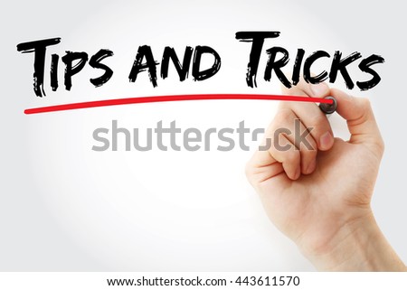 Hand writing Tips and Tricks with marker, concept background