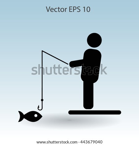 fisherman vector icon