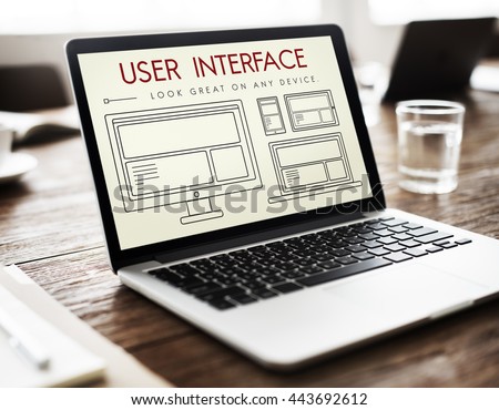 Template Layout Web UI Website Concept Royalty-Free Stock Photo #443692612