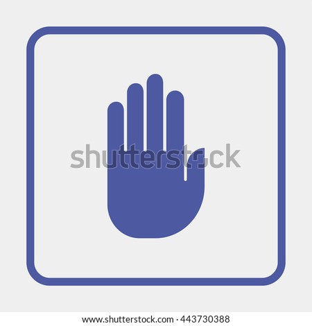 Stop hand Icon.