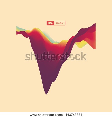 3D Abstract Background. Dynamic Effect. Futuristic Technology Style. Motion Vector Illustration. 