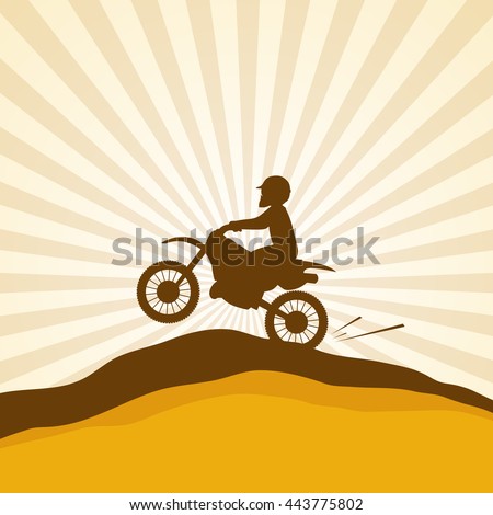Motocross, motorcycle bike rides action