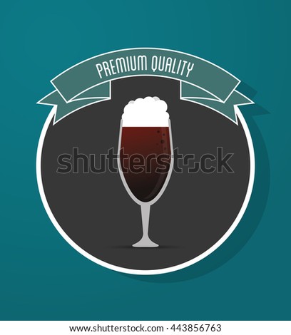 Beer glass icon. Drink and beverage design. Vector graphic