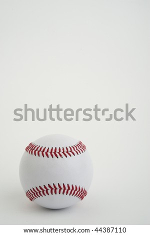 Close-up image of a single baseball