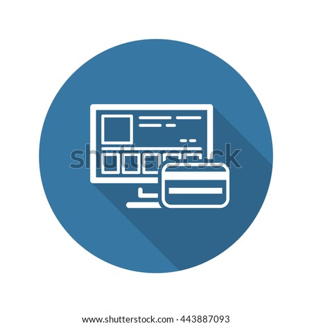 Online Store Icon. Flat Design. Business Concept. Isolated Illustration.