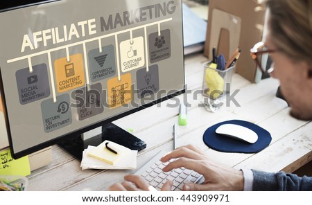 Affiliate Marketing Advertising Commercial Concept Royalty-Free Stock Photo #443909971