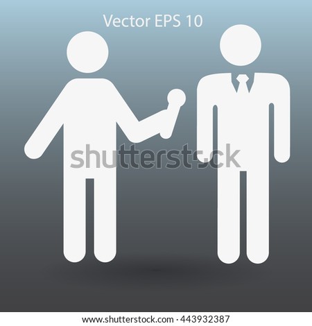 to interview business man vector illustration