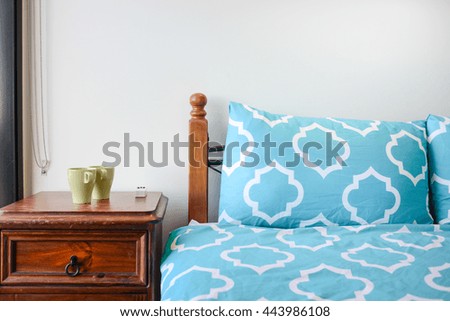 Retro / vintage bedside table with modern details