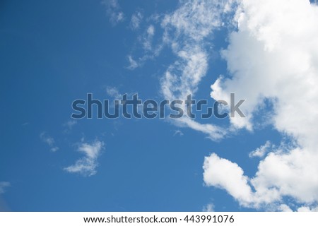  clouds in the blue sky. blue sky background