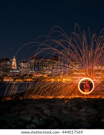 Steel wool spin at East boston