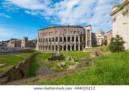 ROME, ITALY - A recent visit in Rome, the capital of Italy. In this picture: Teatro Marcello