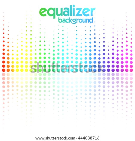 Digital equalizer, colorful sound wave. Vector illustration
