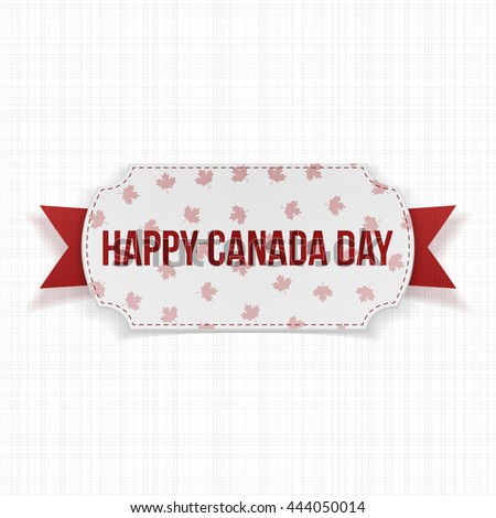 Happy Canada Day realistic Label