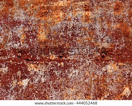 Rusty color metal plate surface. Background and texture for design.