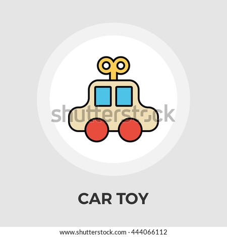 Car toy icon. Isolated on the white background. 