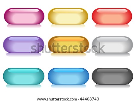 Vector illustration of collection of colorful buttons