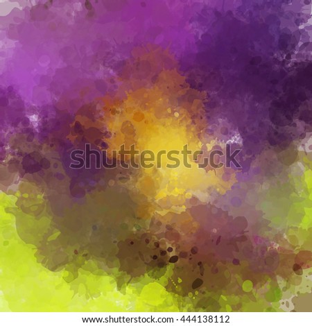 Colorful watercolor background. Watercolor vector texture, stains, splatter, splash.