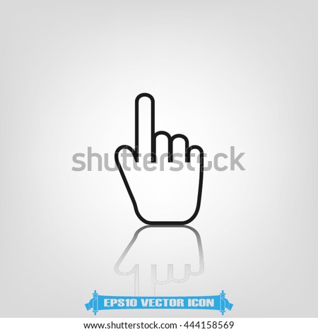 Mouse hand cursor icon vector illustration eps10.