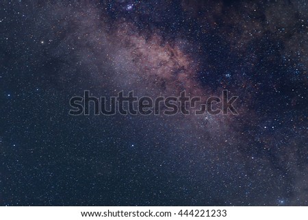 Milky way galaxy with stars and space dust in the universe fille