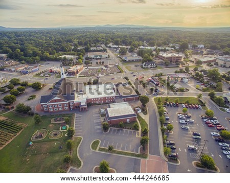 Hickory, NC | Viewmont | Aerial | HDR Royalty-Free Stock Photo #444246685