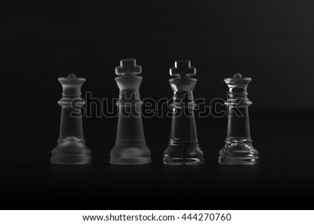 chess piece on black background with dramatic low light effect