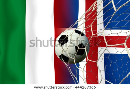  Italy vs Iceland football tournament match.