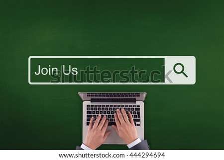 PEOPLE WORKING OFFICE COMMUNICATION  JOIN US TECHNOLOGY SEARCHING CONCEPT