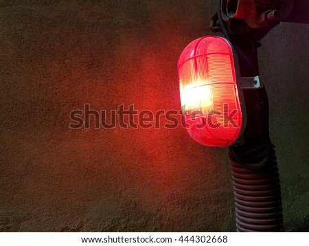 brightly lit construction zone light with copy space for your custom warning