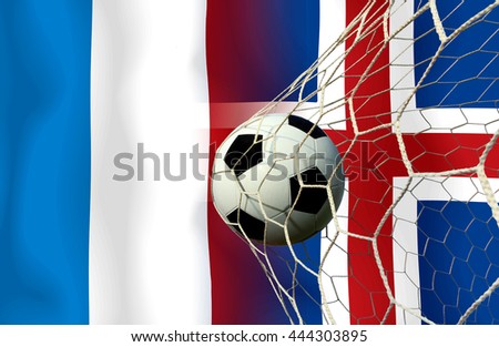 France vs Iceland football tournament match.