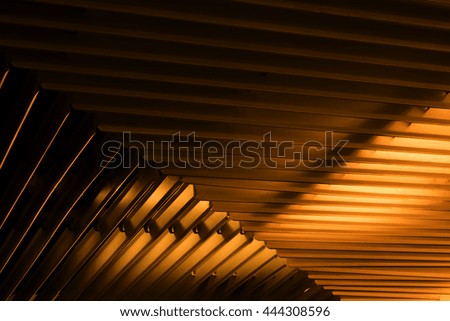 Abstract pattern from ceiling and lighting decoration with color and gradient effect