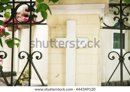 fence gate to the church
