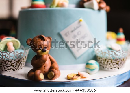 perfect original cake prepared for a newborn