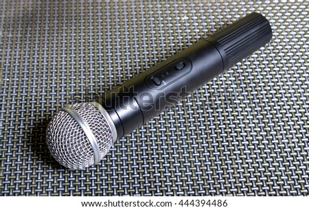 Wireless microphone on a white background - Motivational Speaker concept