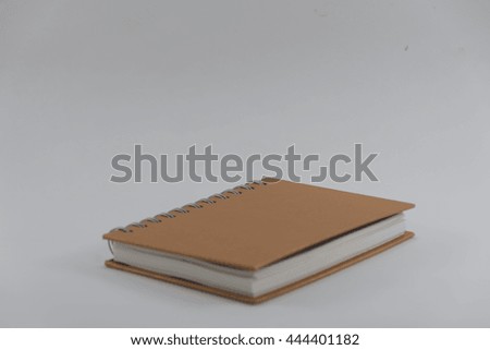 Notebook copper isolated on white background.