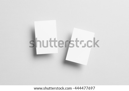 Business Card Mock-Up (85x55mm) - Two Floating Cards