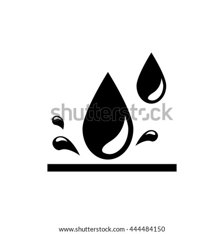Waterproof icon, water protection icon ,label sticker logo Royalty-Free Stock Photo #444484150