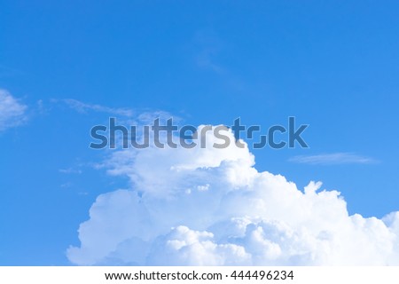 The blue sky and cloud in the evening
