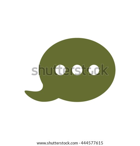 Speech bubble    icon,  isolated. Flat  design.